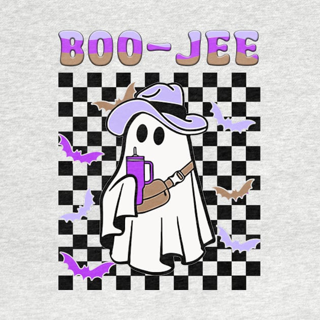 Spooky Season Cute Ghost Halloween Costume Boujee Boo-Jee by JennyArtist